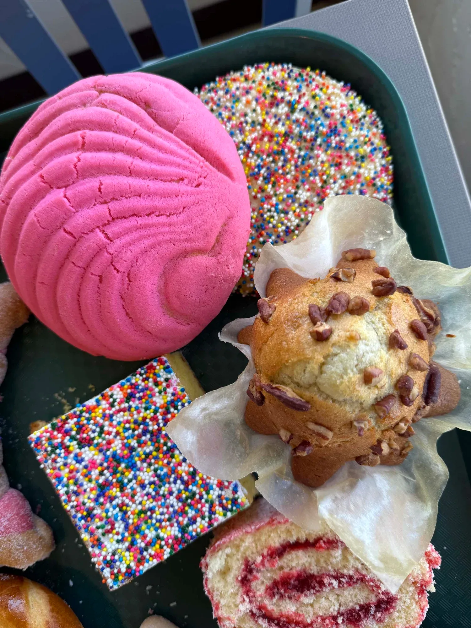 Pink concha and Mexican sweet breads